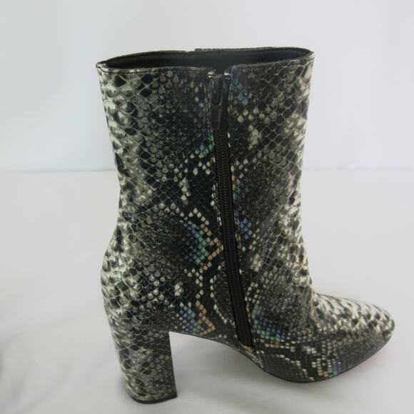 CHINESE LAUNDRY *NEW* KORALINE BOOT Mid Calf Size 6.5 Snakeskin Black Multi - Picture 5 of 13